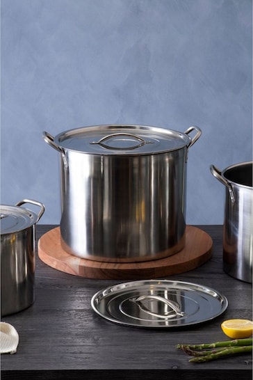 Essentials by Premier Silver Set of 4 Stainless Steel Stockpot