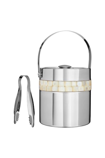 Maison by Premier Silver Mother of Pearl Inlay Design Ice Bucket