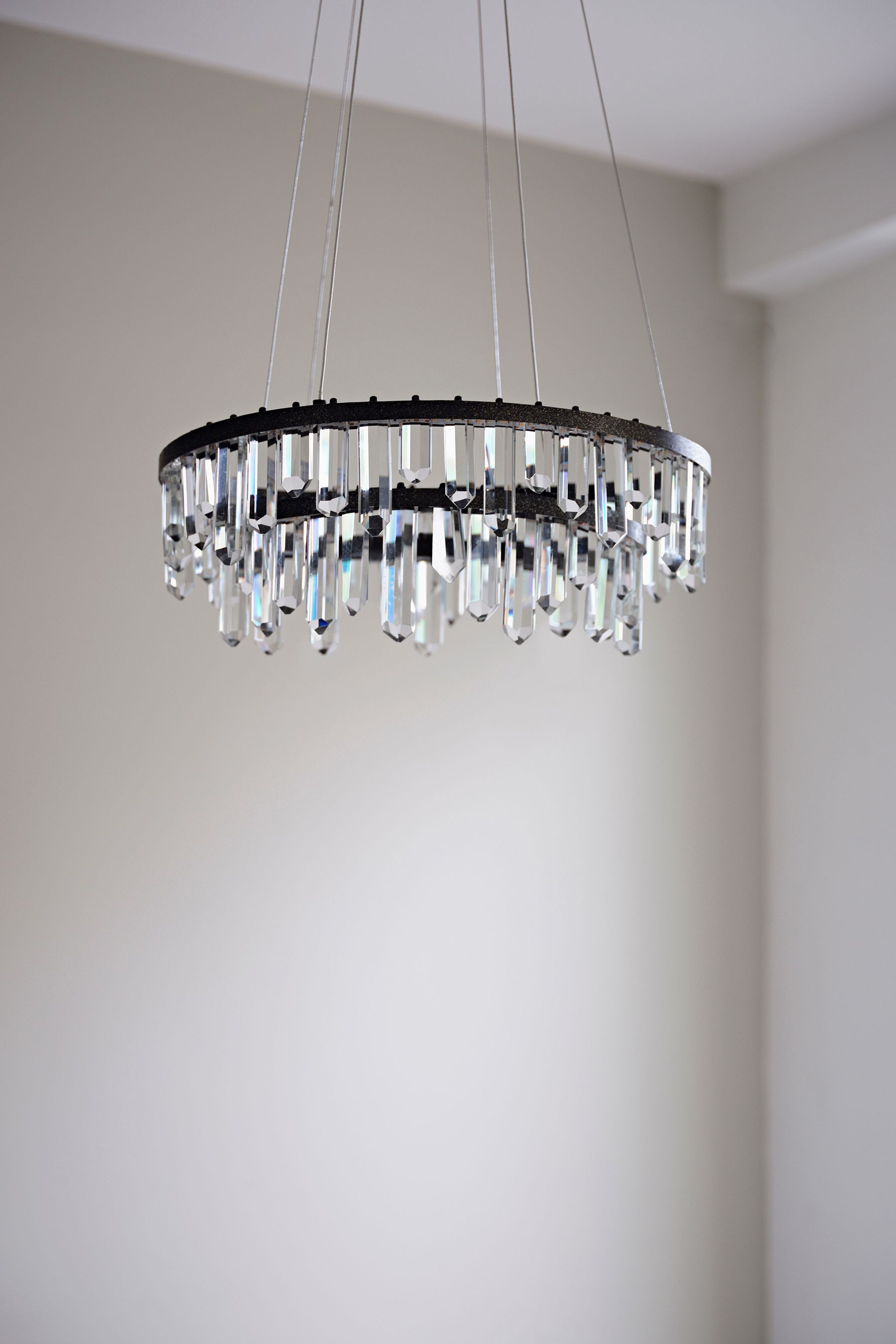 French Connection Clear Crystal Sphere Ceiling Light