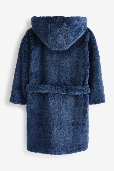 Navy Blue Soft Touch Fleece Dressing Gown (1.5-16yrs)