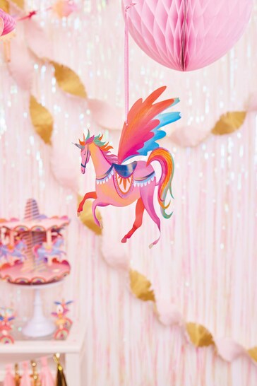 Party Pieces Pink Pack of 5 Unicorn Fairy Princess Honeycomb Decorations