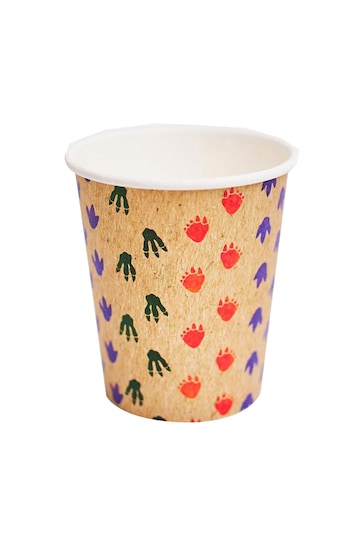 Party Pieces Natural Pack of 16 Ecosaurus Paper Party Cups