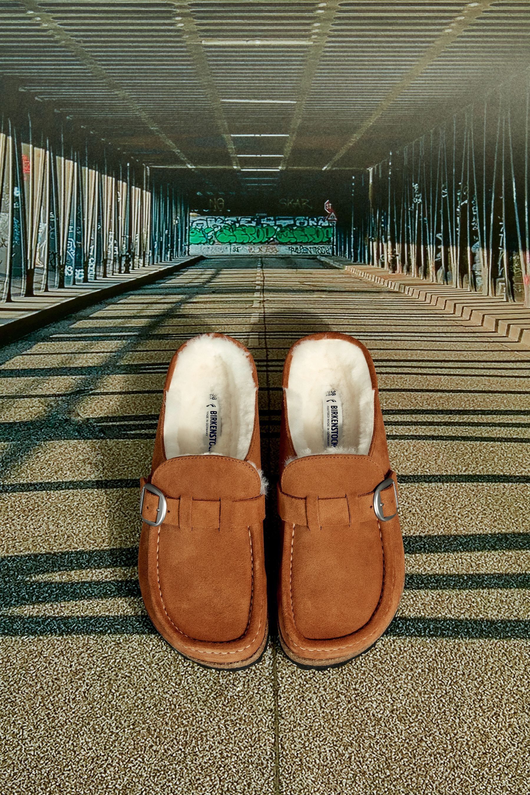 Shearling clogs sales