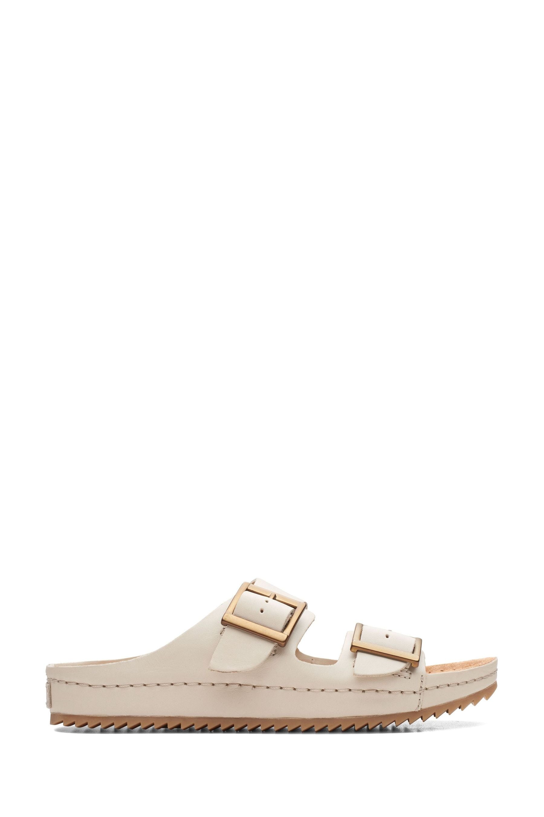 Buy Clarks Ivory Cream Leather Brookleigh Sun Sandals from the