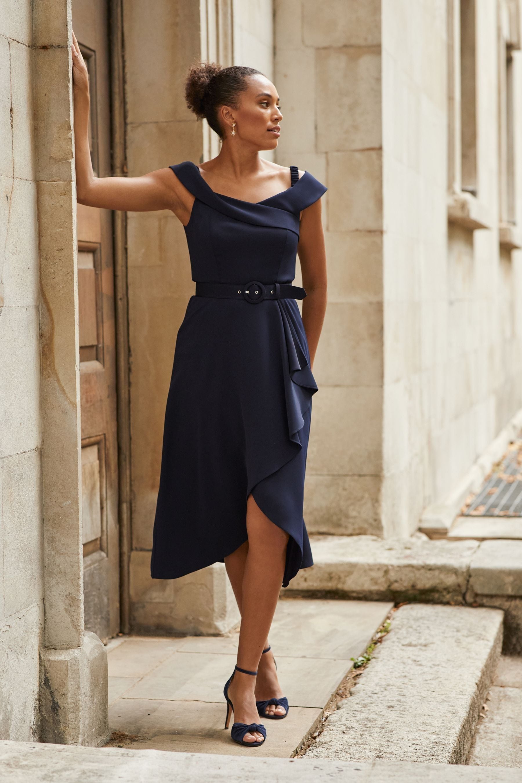 Navy bardot deals dress next