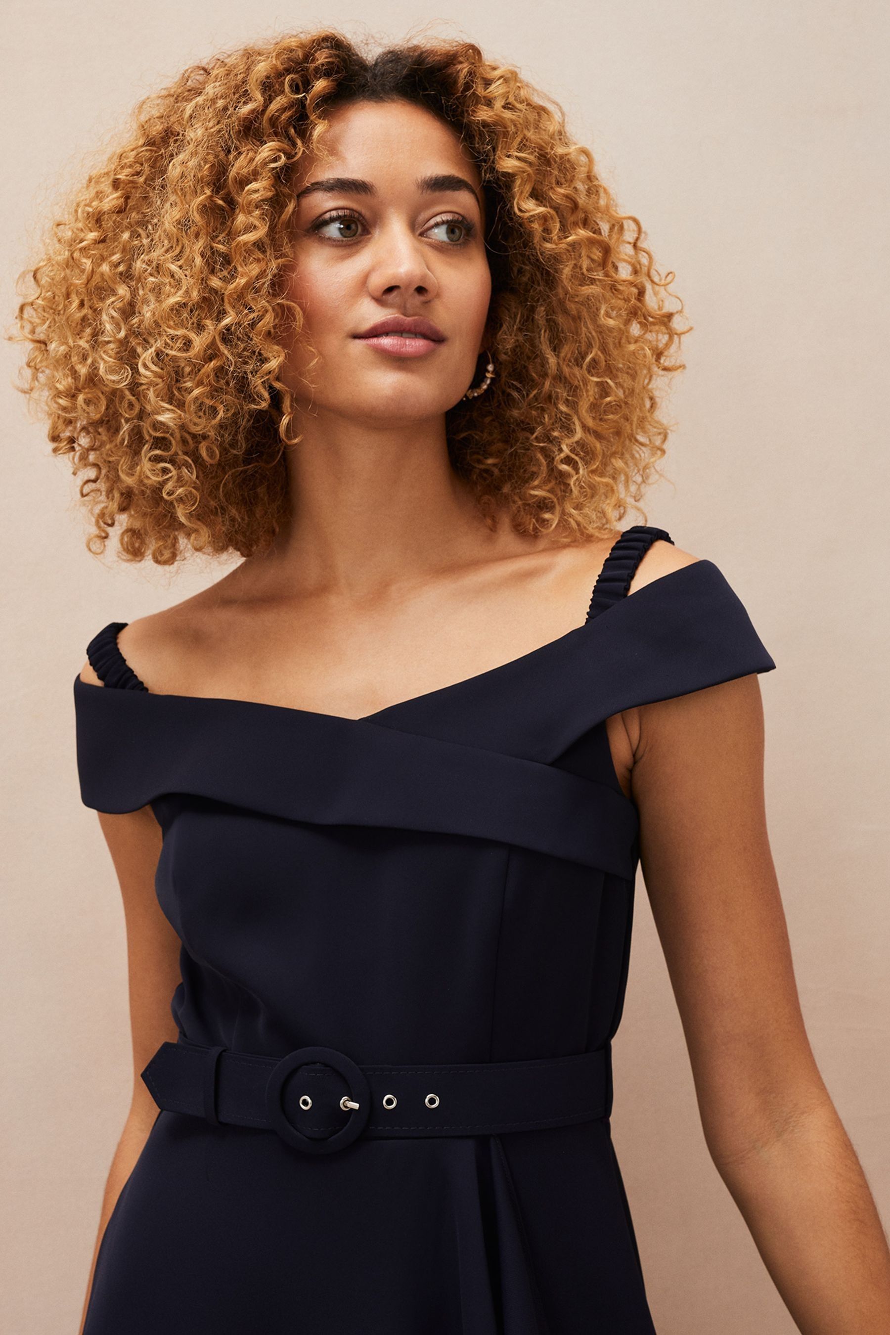 Bardot shadow stripe dress clearance