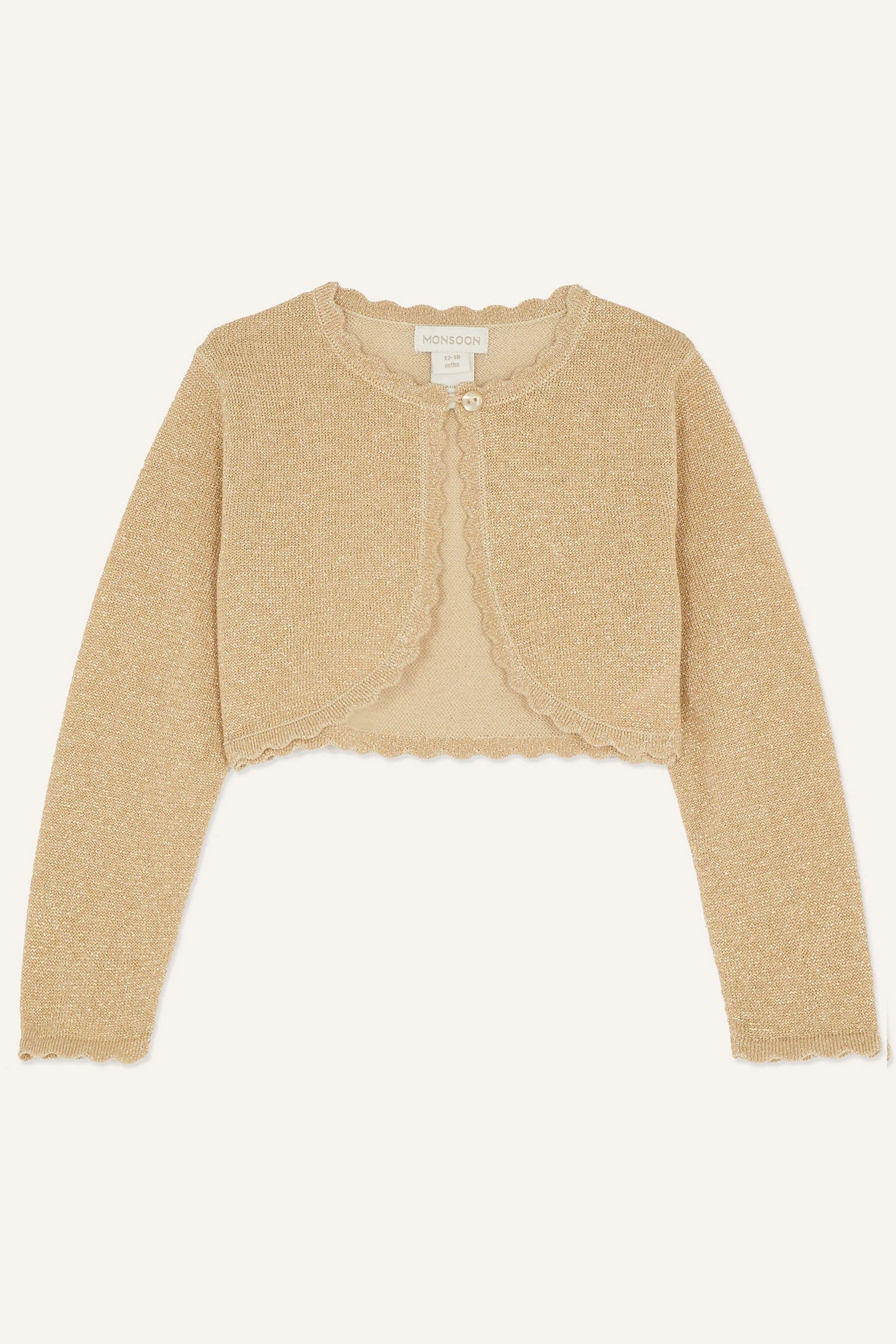 Gold shop girls cardigan