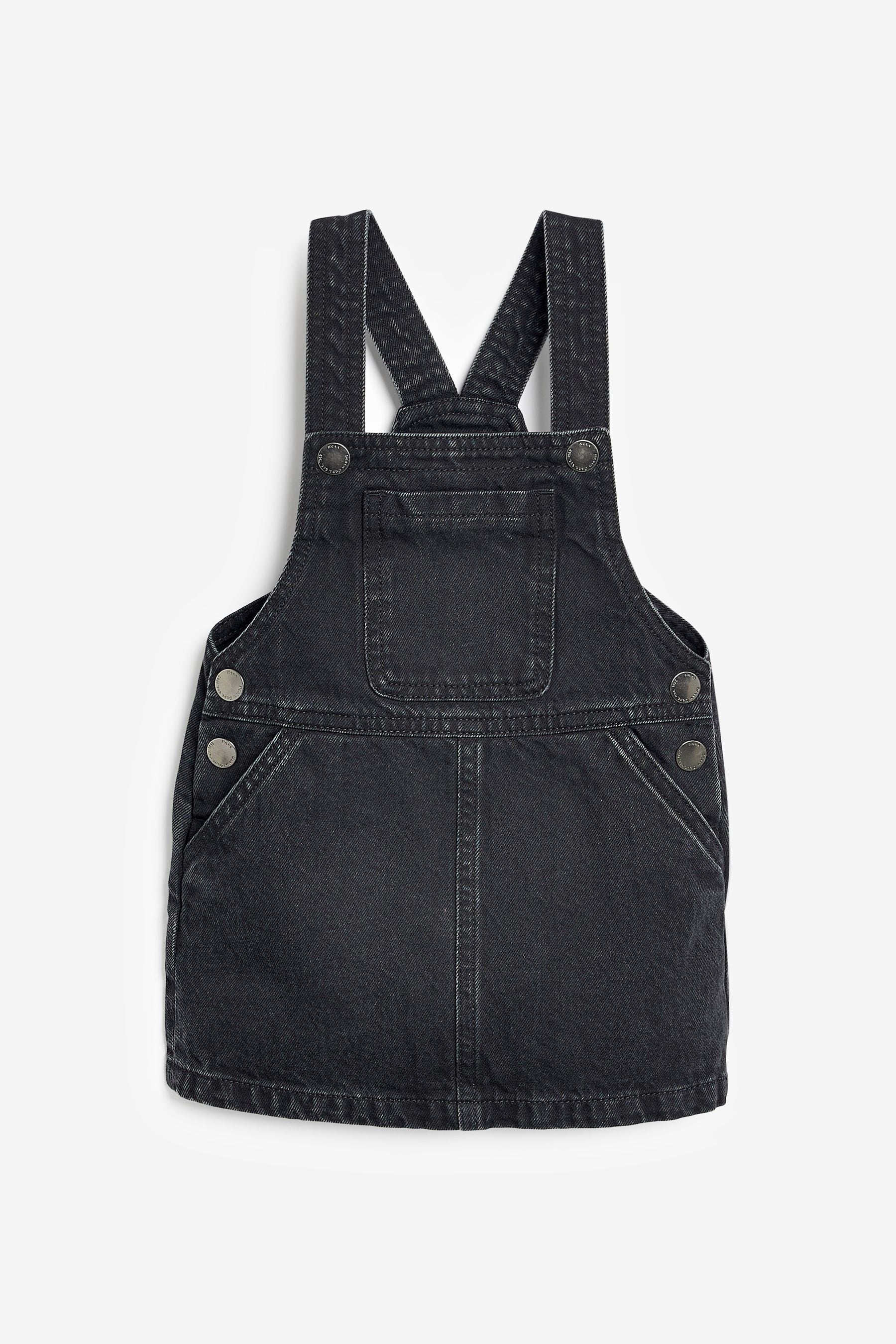 Black denim pinafore top