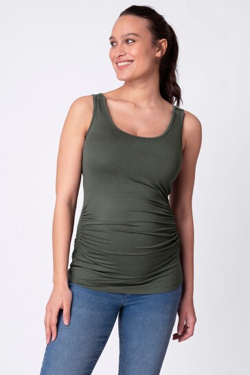 Seraphine Green Maternity And Nursing Tops Twin Pack