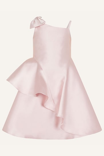 Monsoon Pink Bonnie One-Shoulder Bow Dress