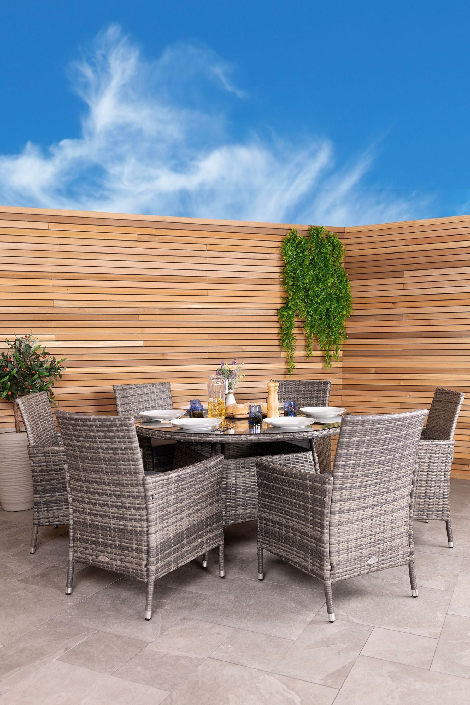 6 piece 2025 rattan dining set