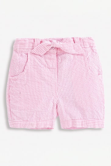 JoJo Maman Bébé Pink Seersucker Stripe Pretty Shorts