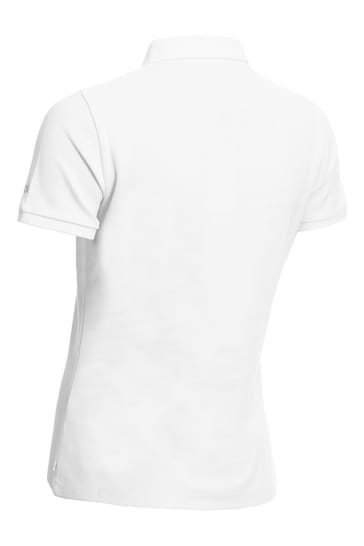 Calvin Klein Golf White Performance Cotton Pique Polo Shirt