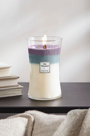 Woodwick Natural Large Trilogy Calming Retreat Scented Candle