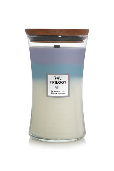 Woodwick Natural Large Trilogy Calming Retreat Scented Candle