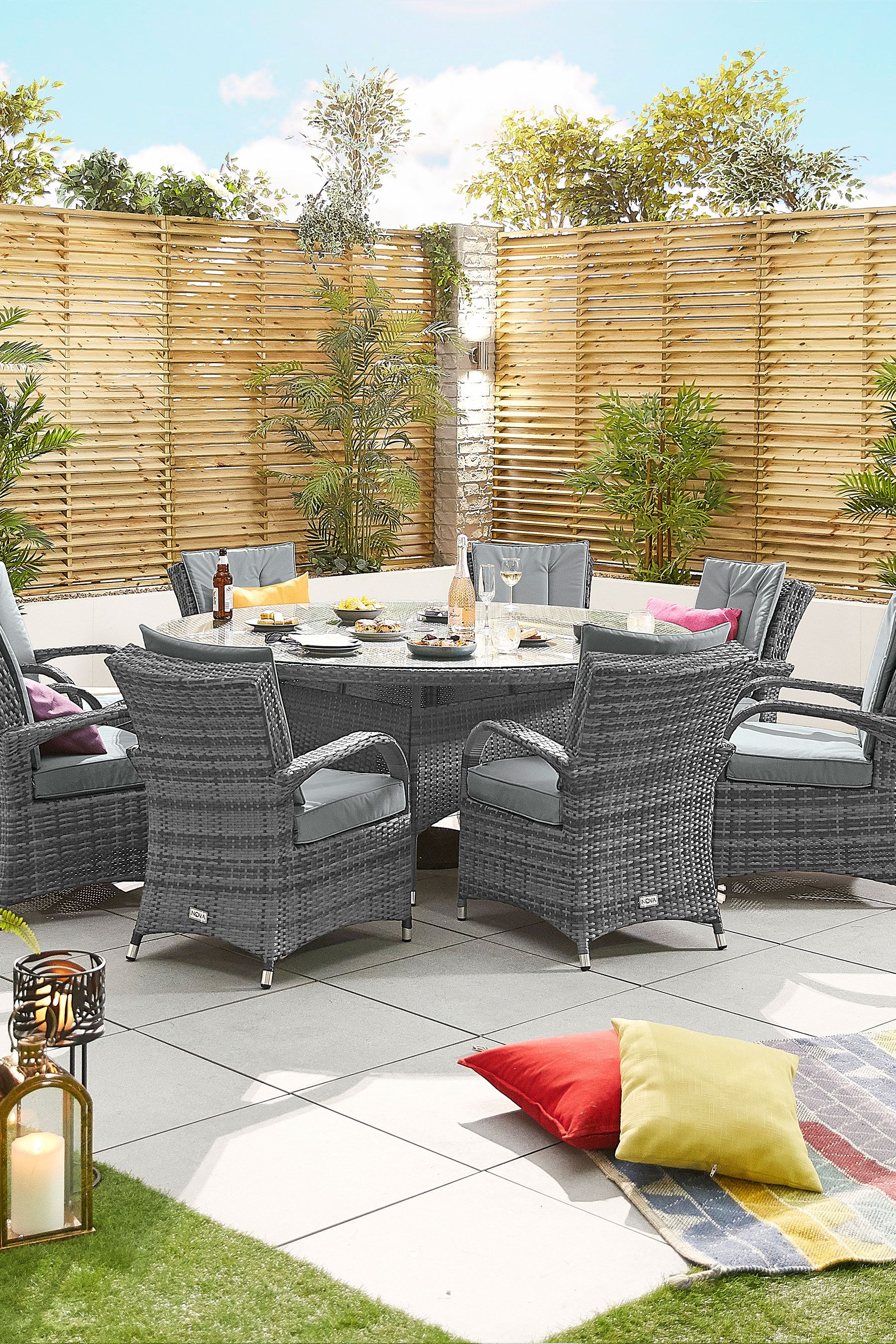 Olivia rattan dining new arrivals set