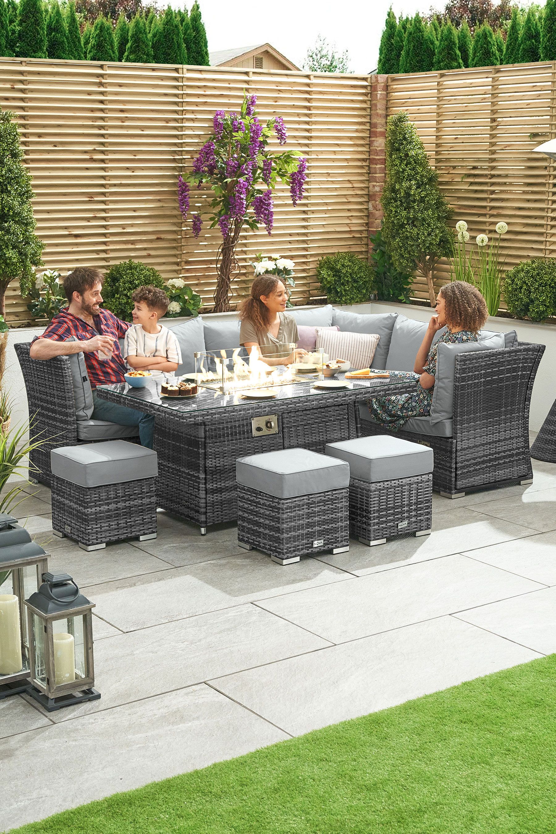 Rattan effect deals garden corner sofa