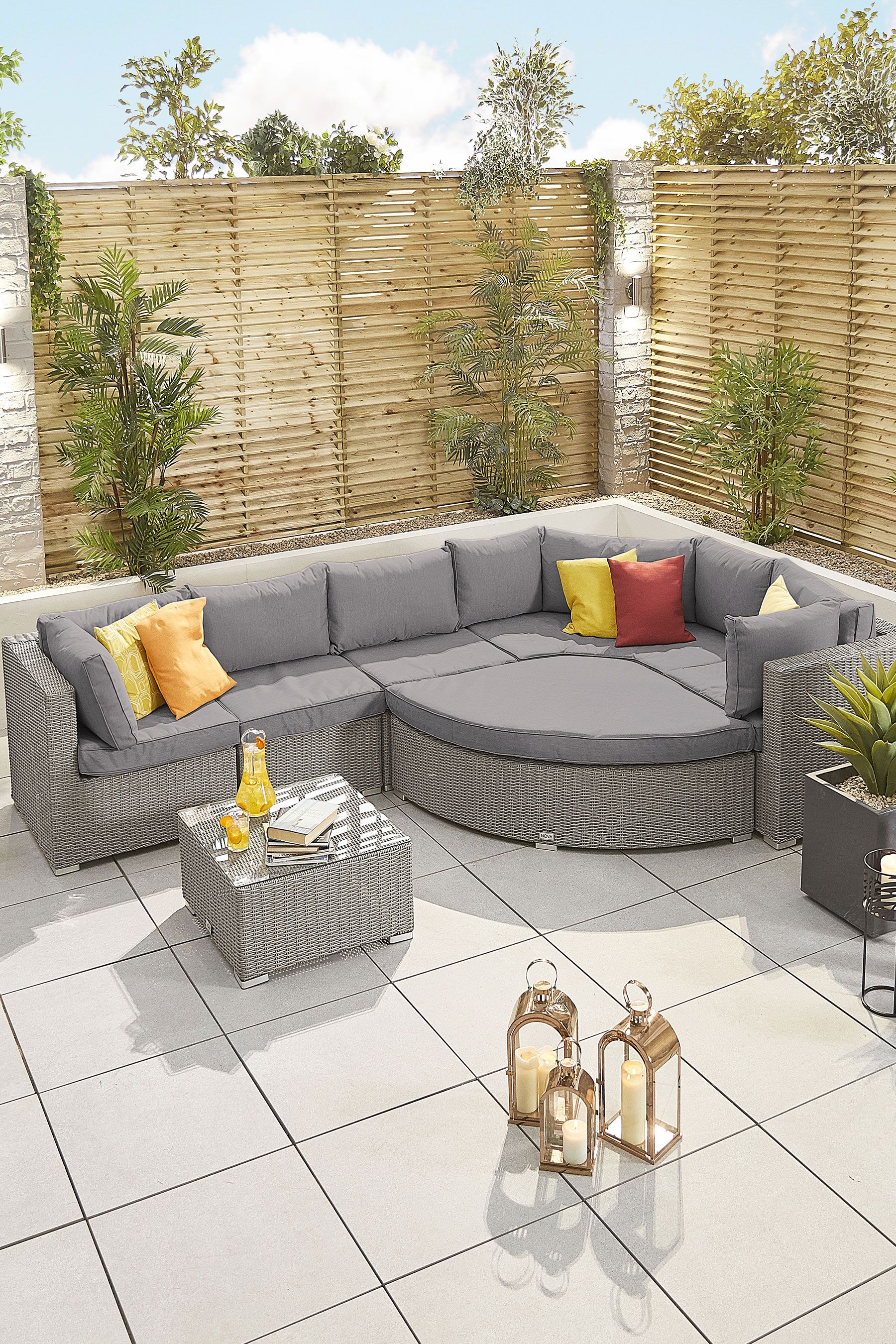 Maze rattan barcelona top corner sofa set