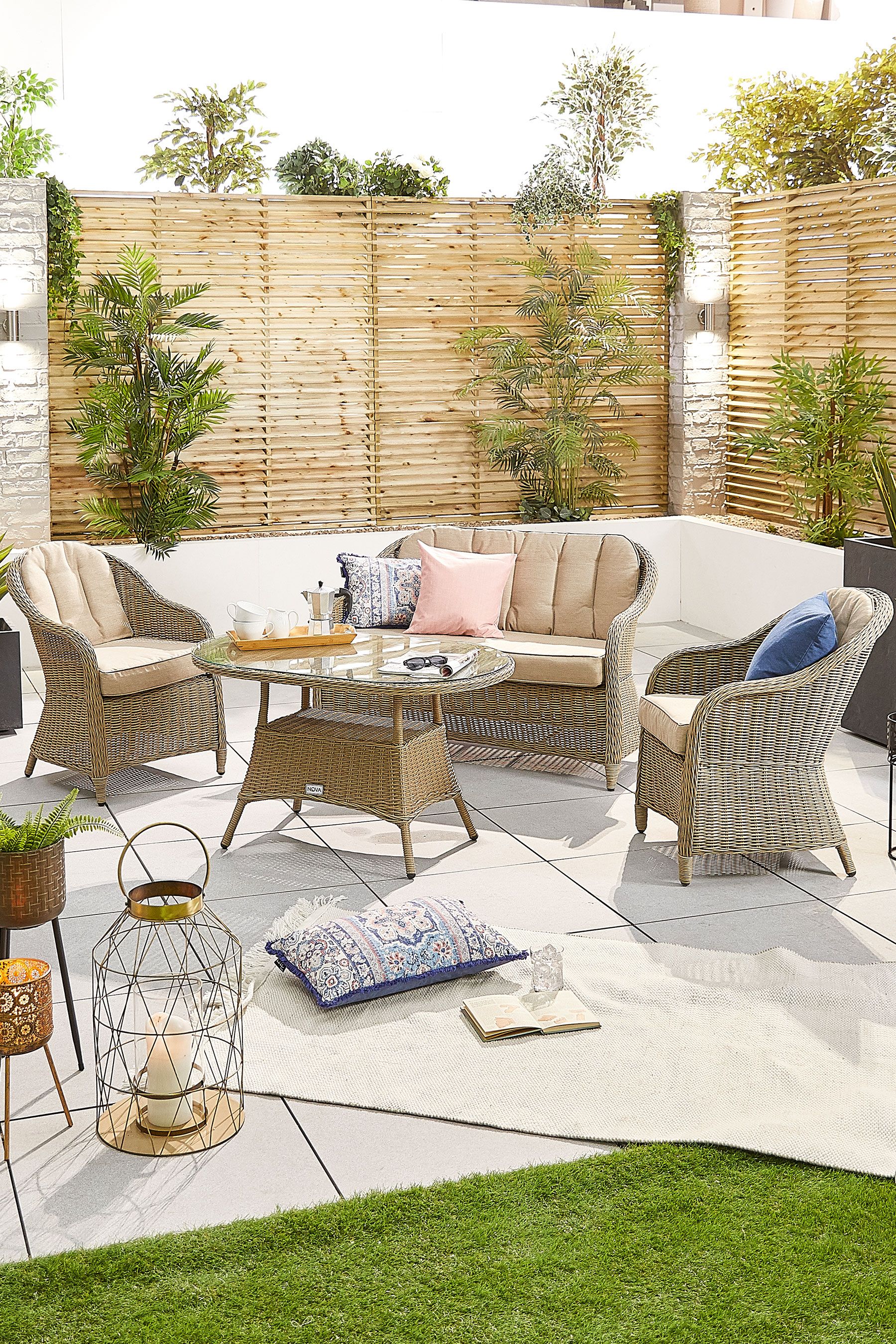 Buy Nova Outdoor Living Natural Isabella 2 Seat Sofa Set from the