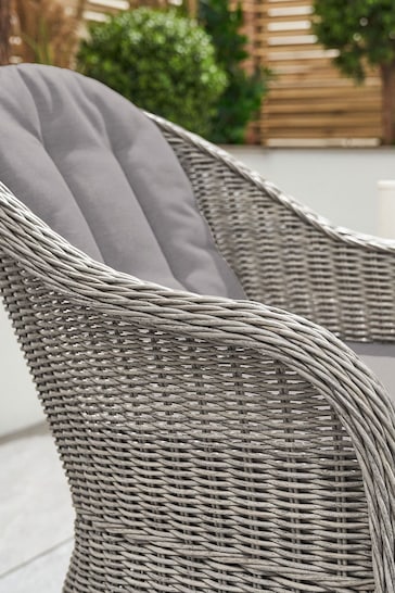 Nova Outdoor Living Grey Isabella Rattan Effect 3 Piece Garden Lounge Set