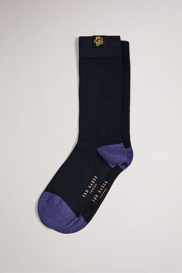 Ted Baker Blue Plain Socks