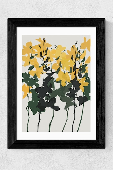 East End Prints Yellow Orchids 7 Print by Garima Dhawan