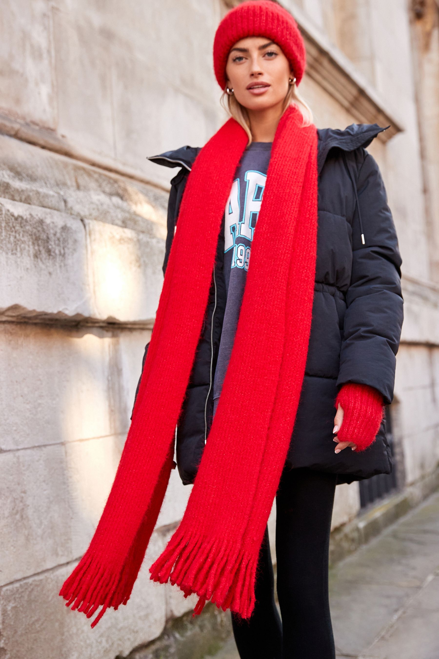 Next red scarf 2025