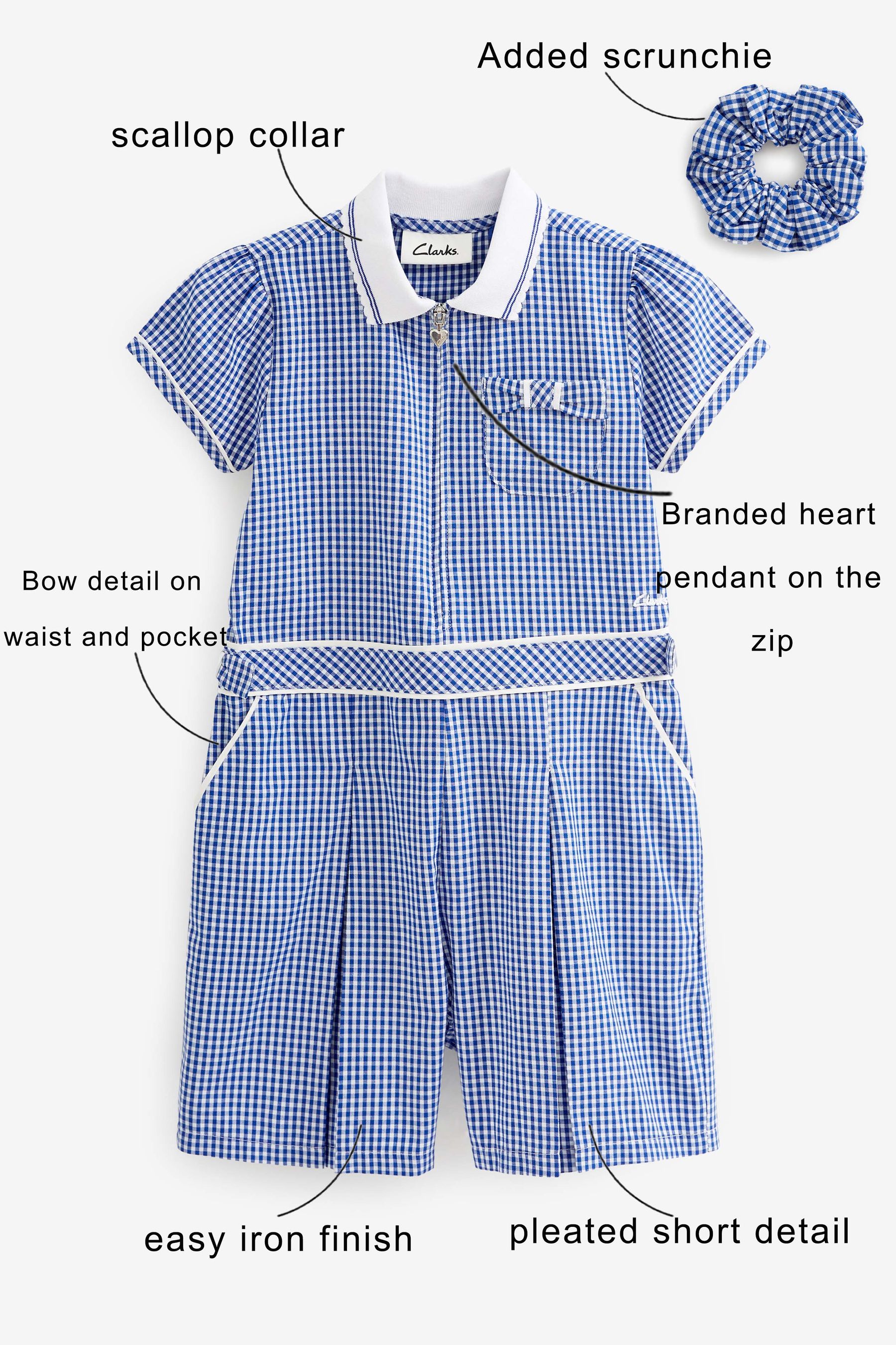 Light blue hot sale gingham playsuit