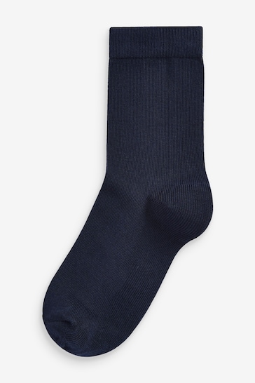 Navy Blue 10 Pack Cotton Rich Socks