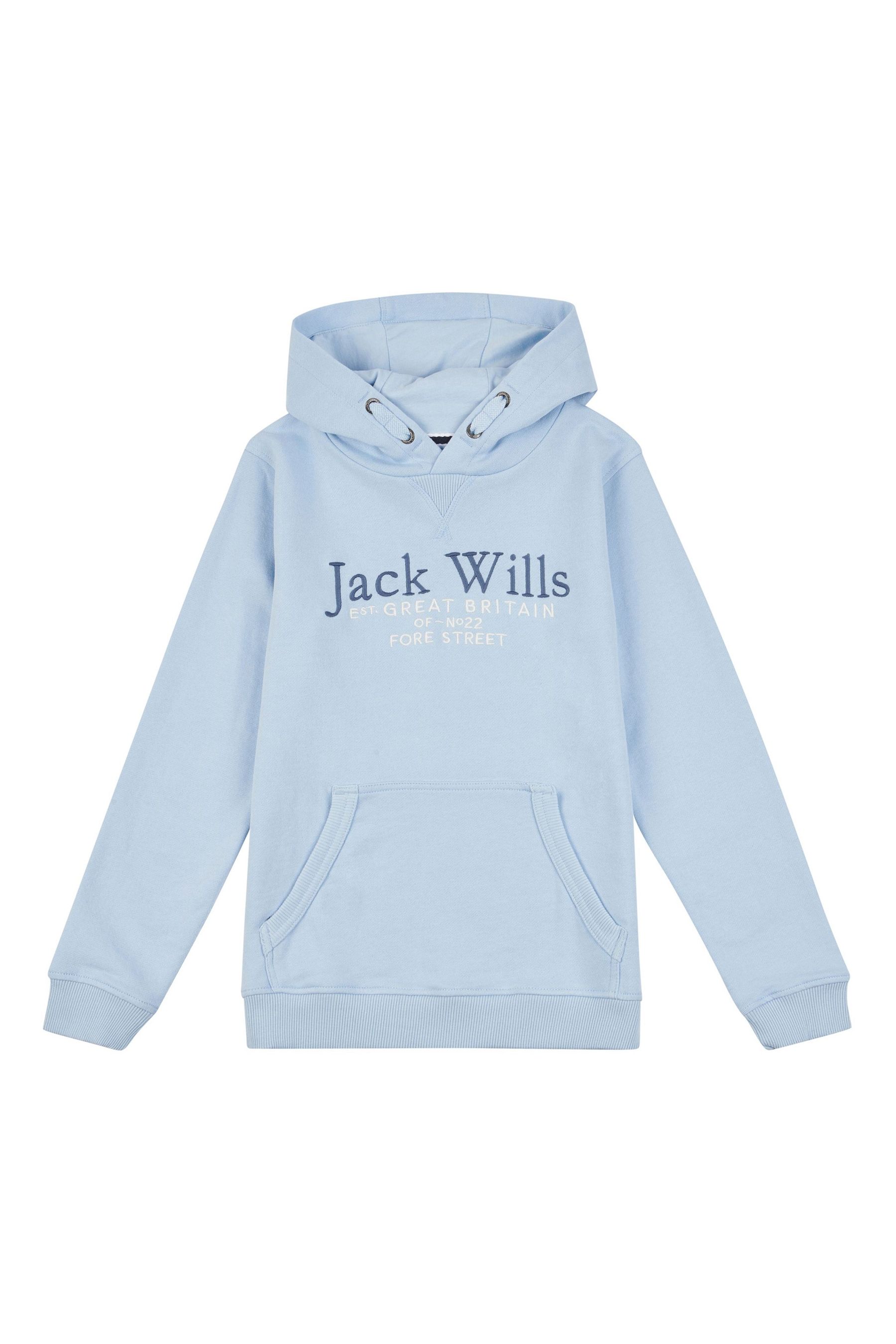 Jack Wills Blue 100 Cotton Script LB OTH Hoodie