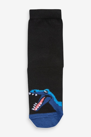 Black Dinosaur 7 Pack Cotton Rich Socks