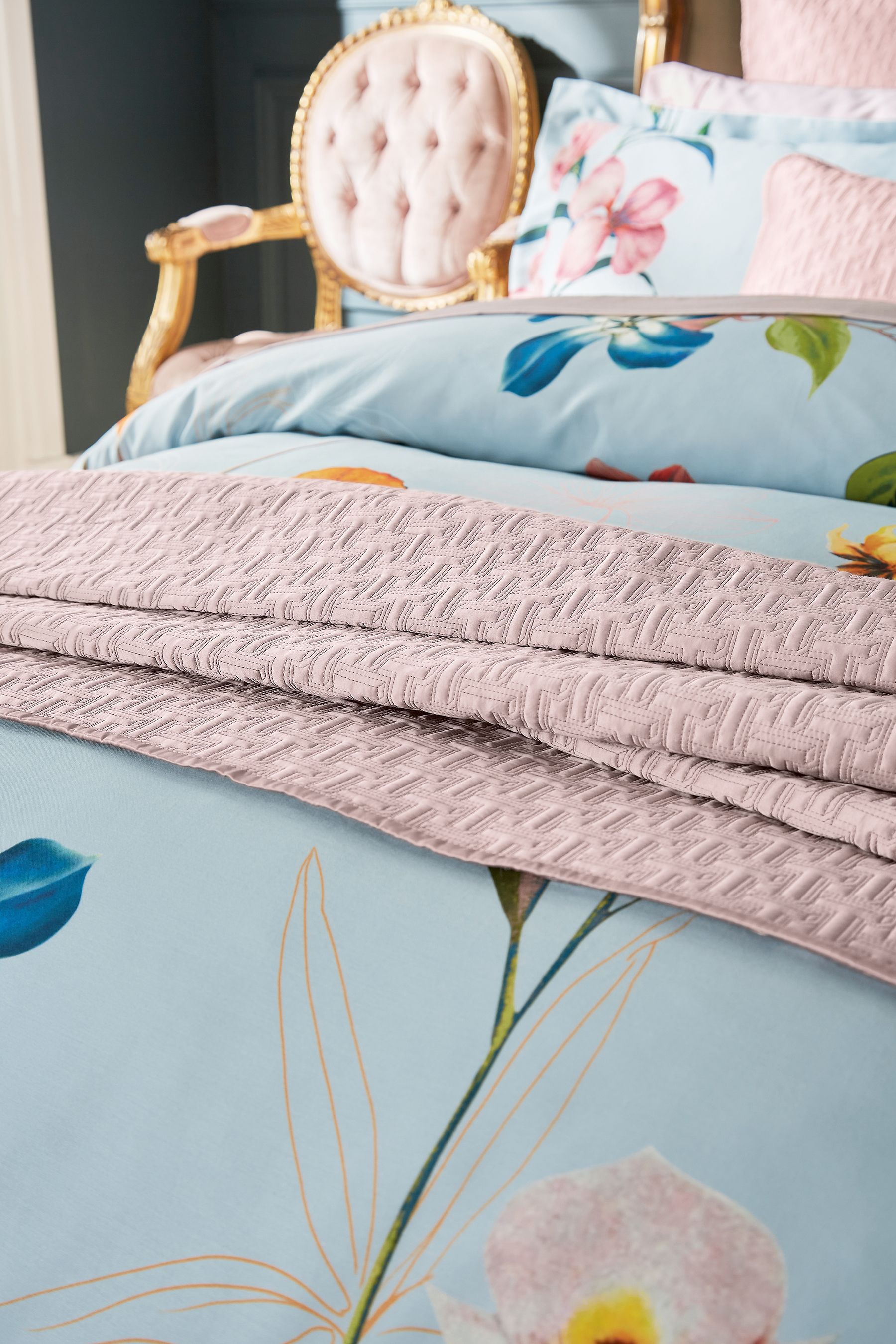 Buy Ted Baker Delphinium Blue New Hampton 220 Thread Count Cotton