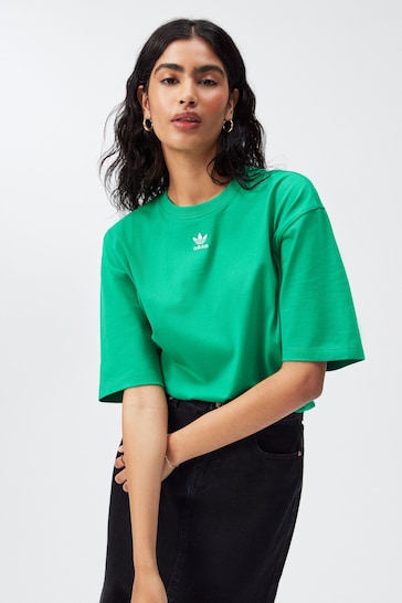 adidas Originals Adult Embroidered Flower Trefoil T-Shirt