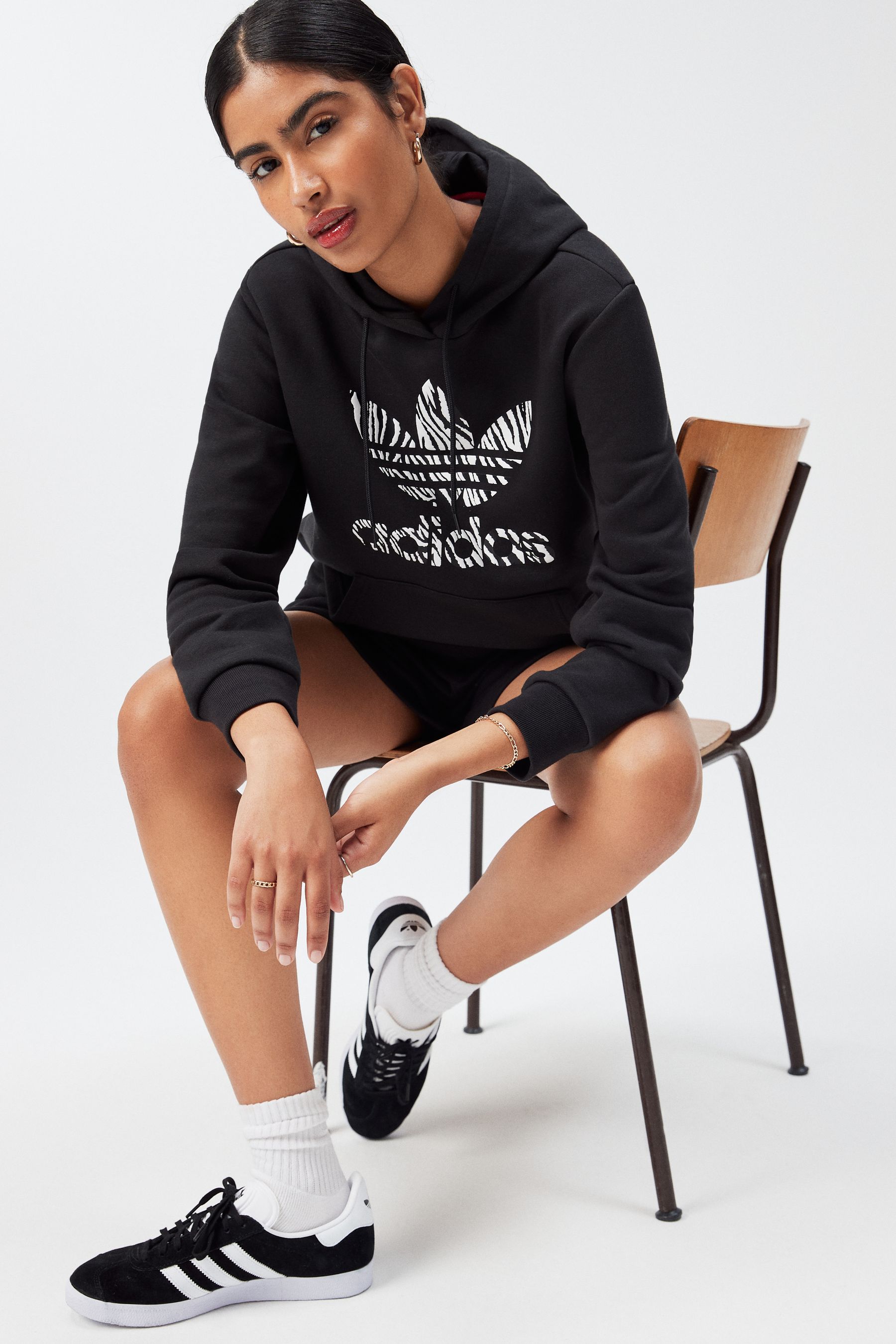 Adidas zebra hoodie hot sale