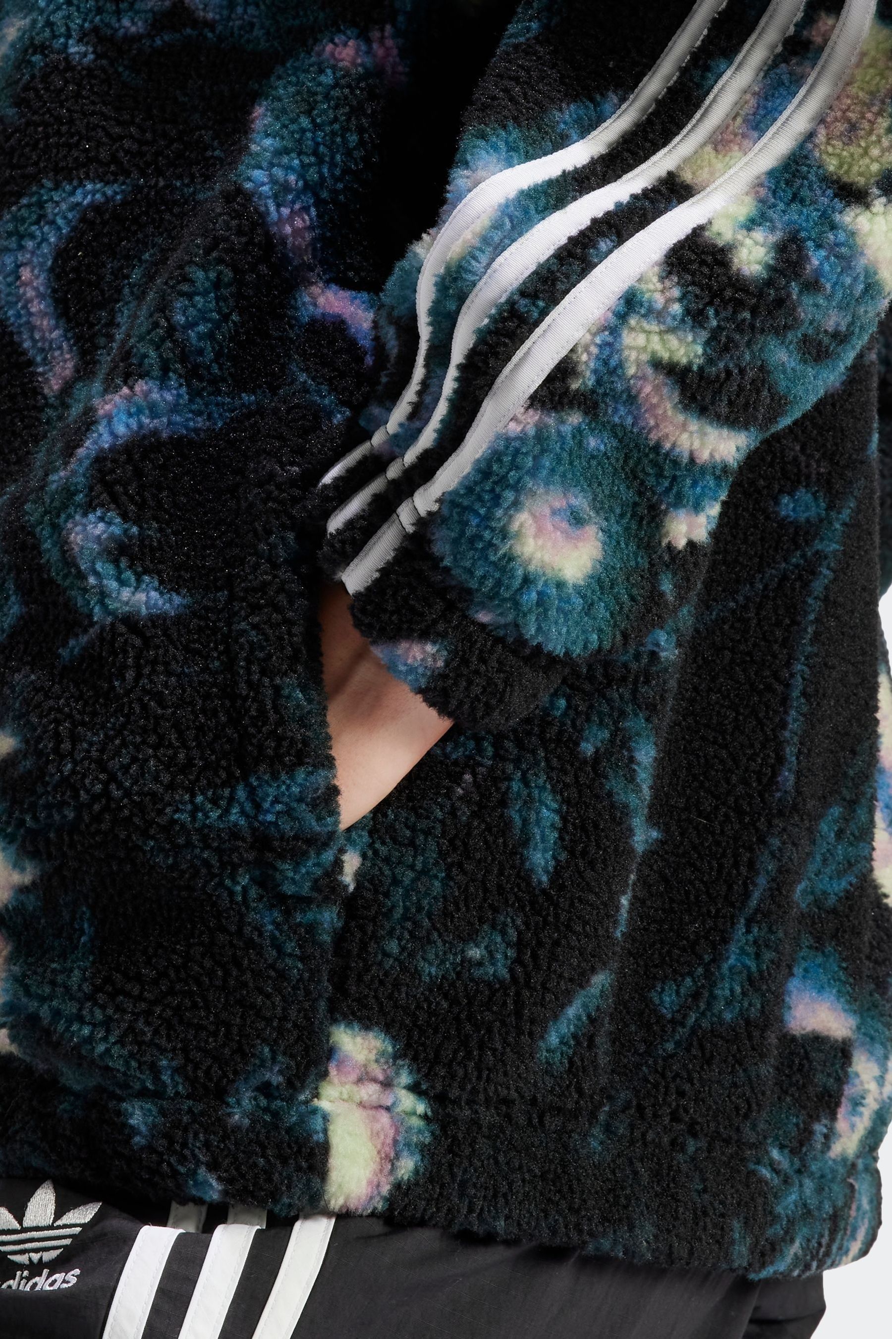 Adidas blue flower jacket hot sale