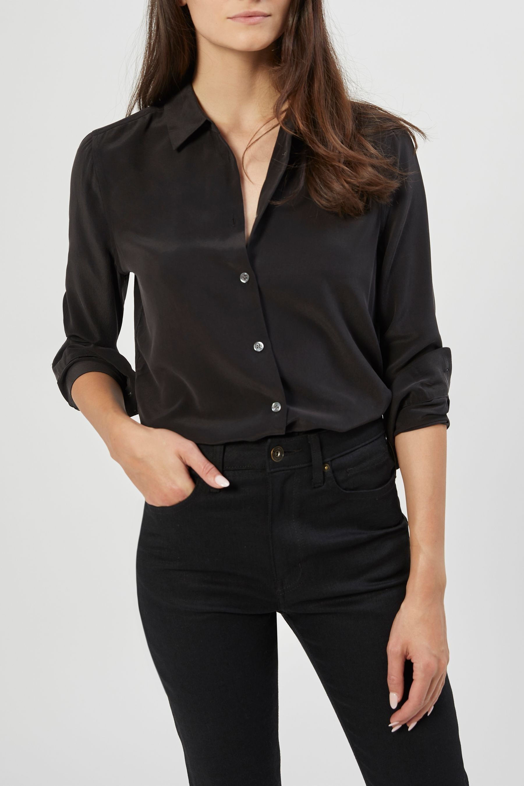 black silk tshirt
