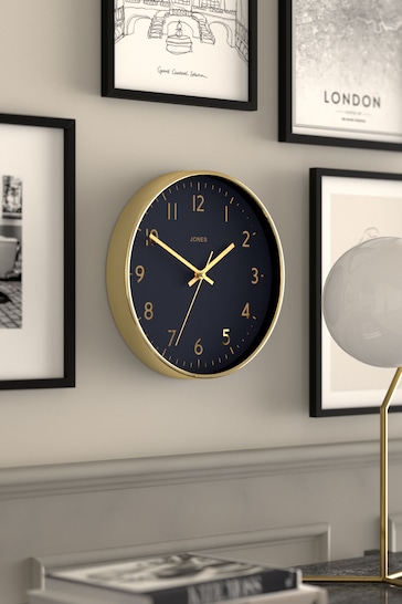 Jones Clocks Gold Gold Studio Wall Clock