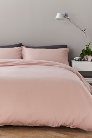 Silentnight Pink Pure Cotton Duvet Cover and Pillowcase Set