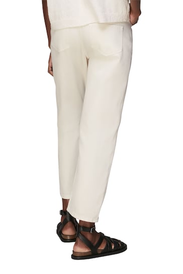Whistles White Authentic Hollie Button Jeans