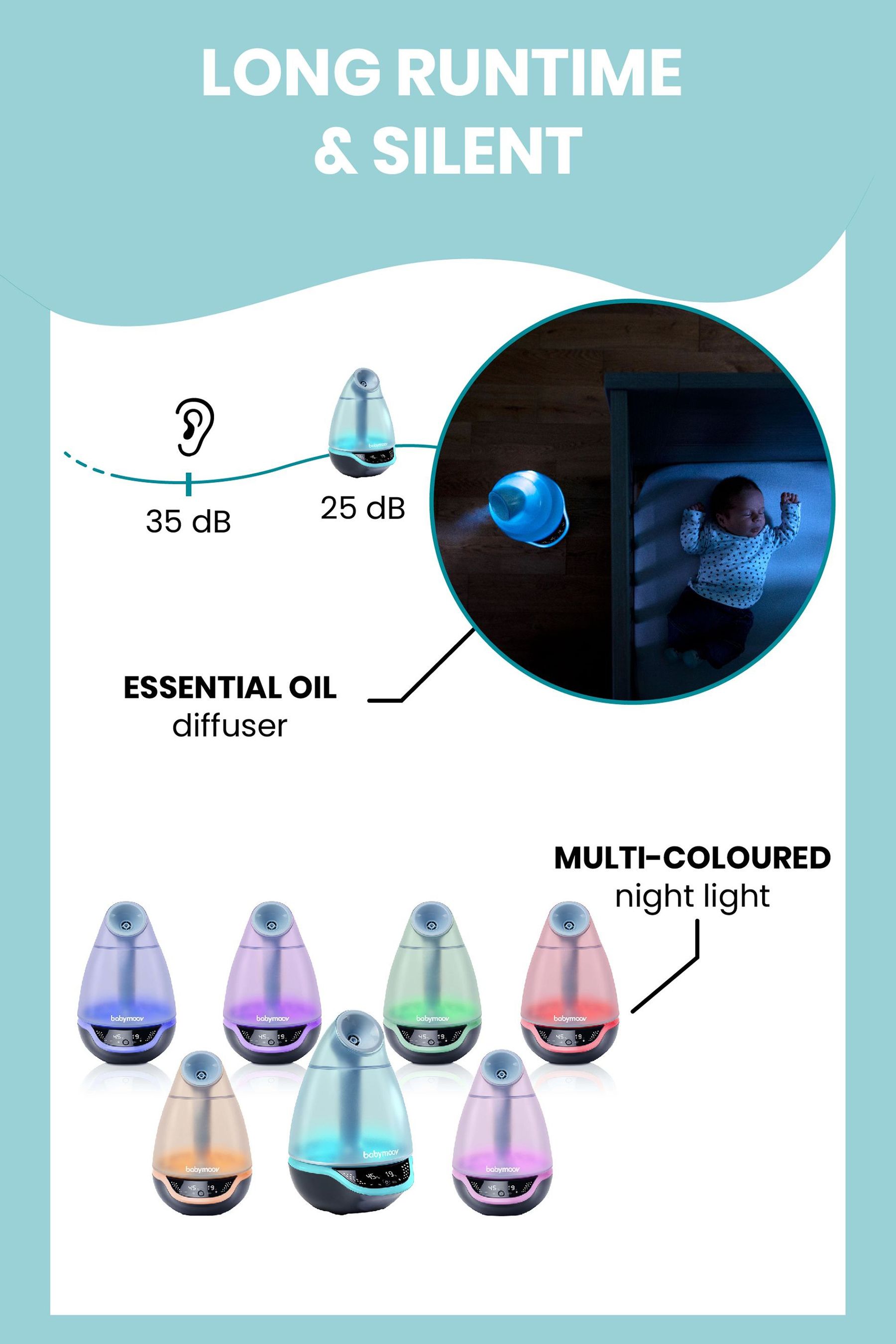 Buy Babymoov Hygro Plus 3 in 1 Baby Humidifier Nightlight from the