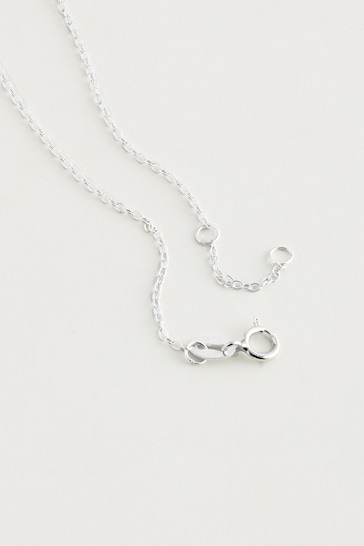 Sterling Silver E Initial Necklace