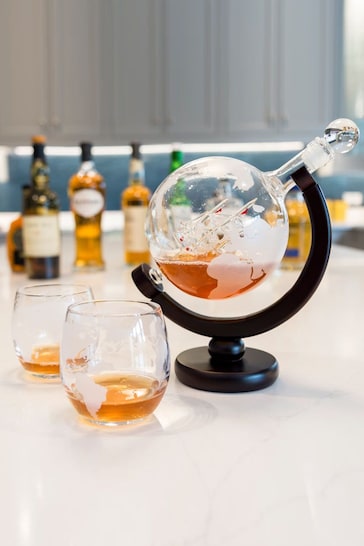 MenKind Globe Decanter with Glasses Set