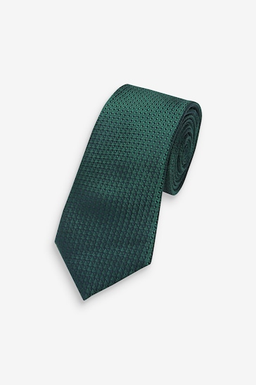 Forest Green Signature Textured Silk Tie