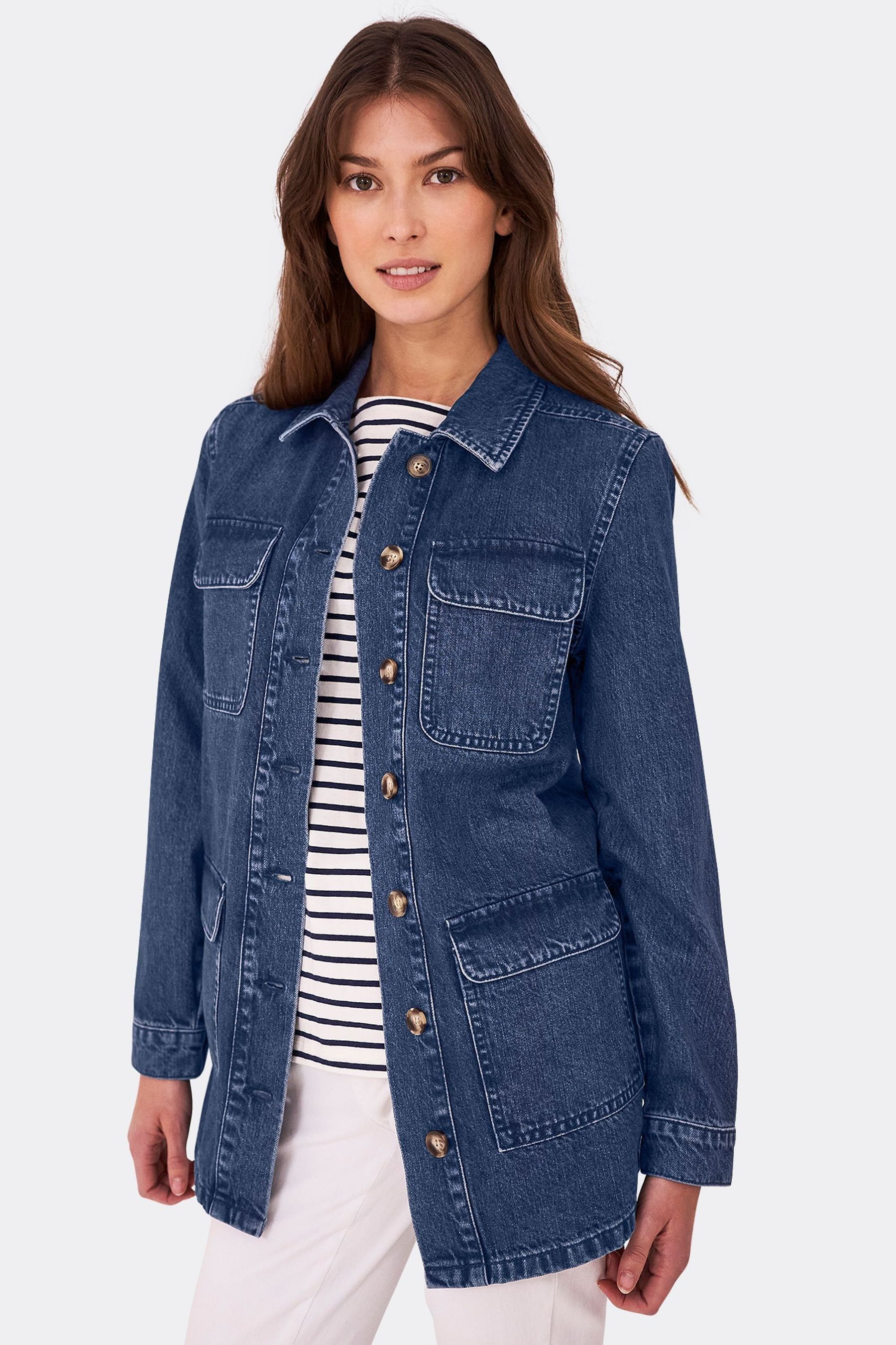Buy Crew Clothing Company Blue Cotton Casual Jacket from the Next