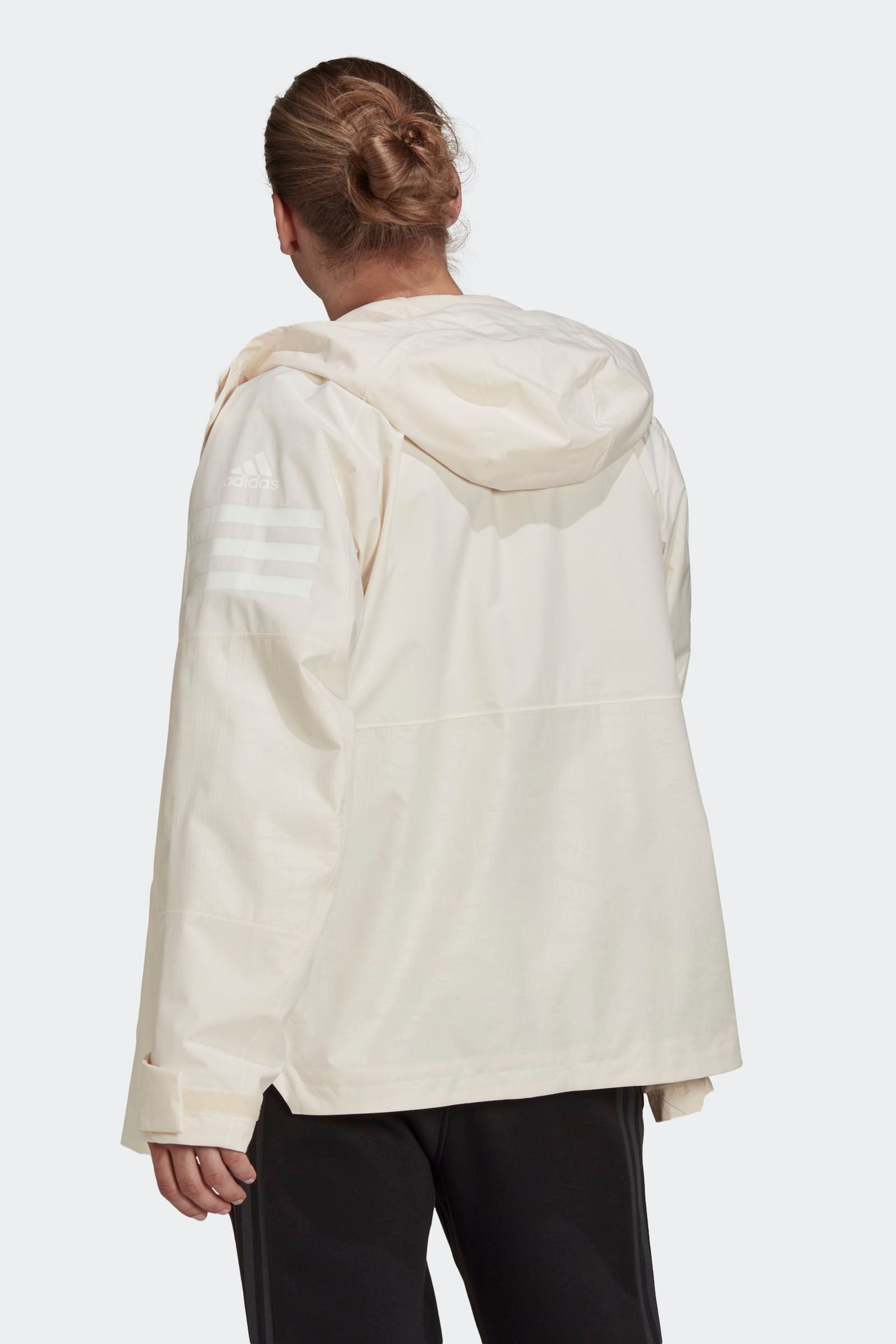 Adidas white discount rain jacket