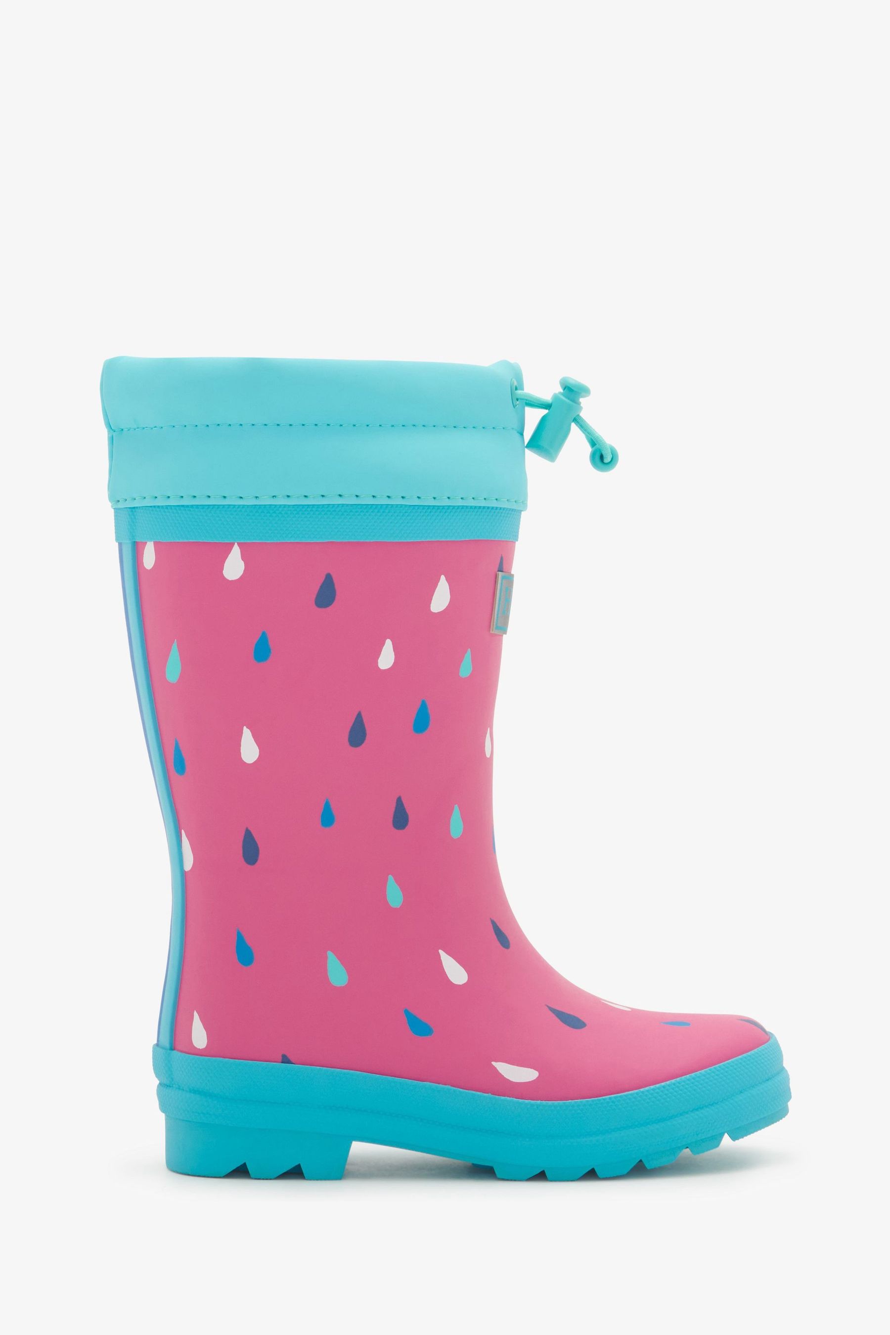 Buy Hatley Pink Tiny Drops Sherpa Lined Rain Wellies from the Next UK online shop