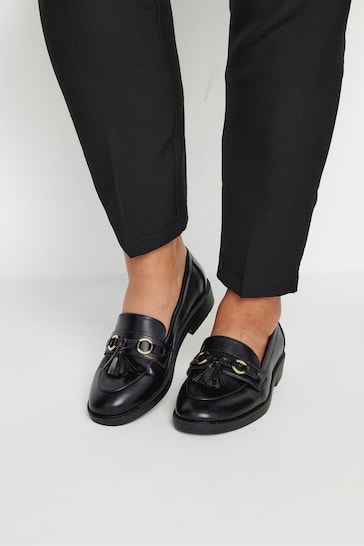 Yours Curve Black Extra Wide Fit Tassel Loafers