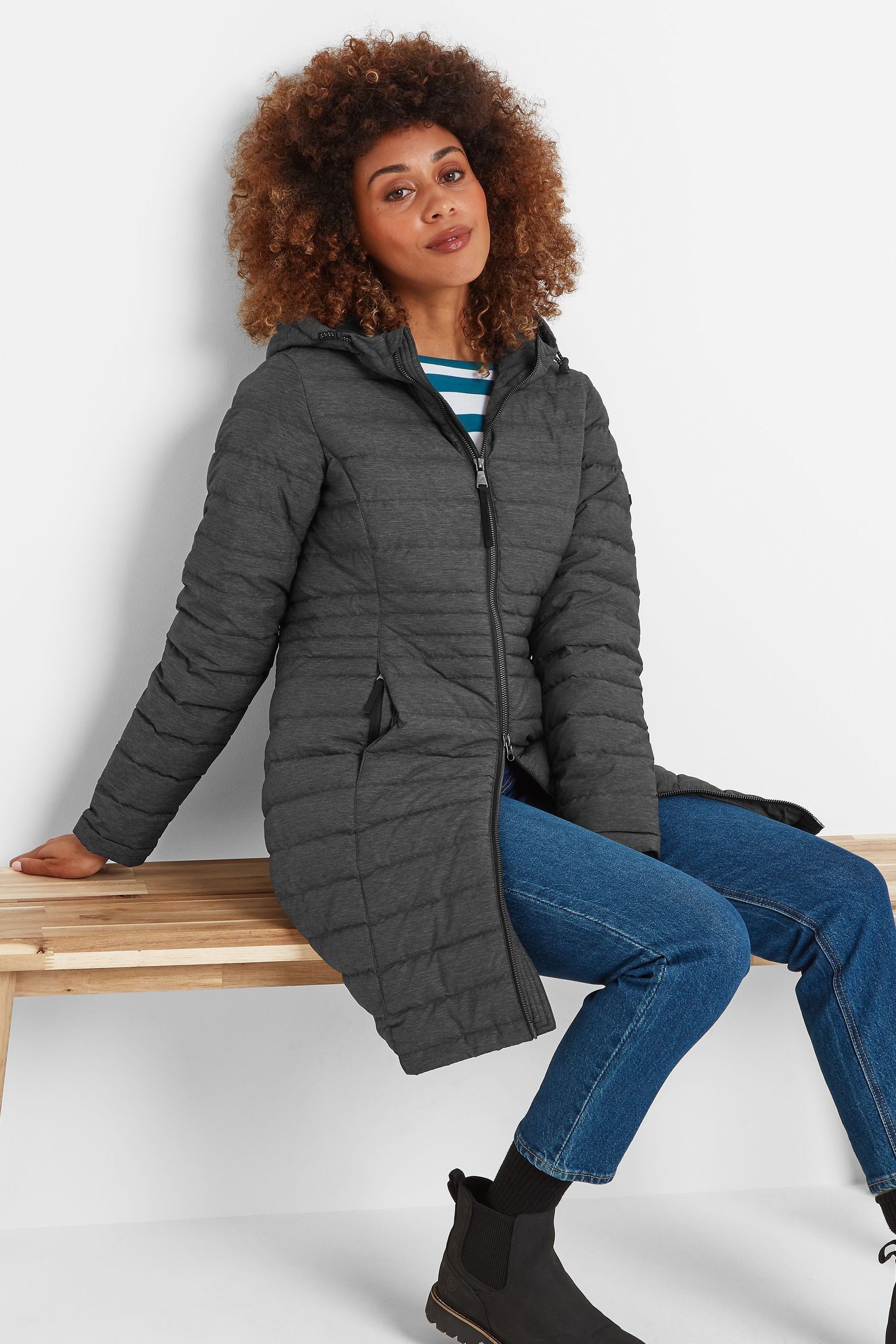 Buy Tog 24 Grey Nanton Womens Long Down Jacket from the Next UK online shop