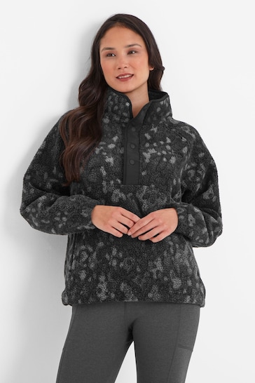 Tog 24 Black Womens Desun Sherpa Scatter Print Jacket