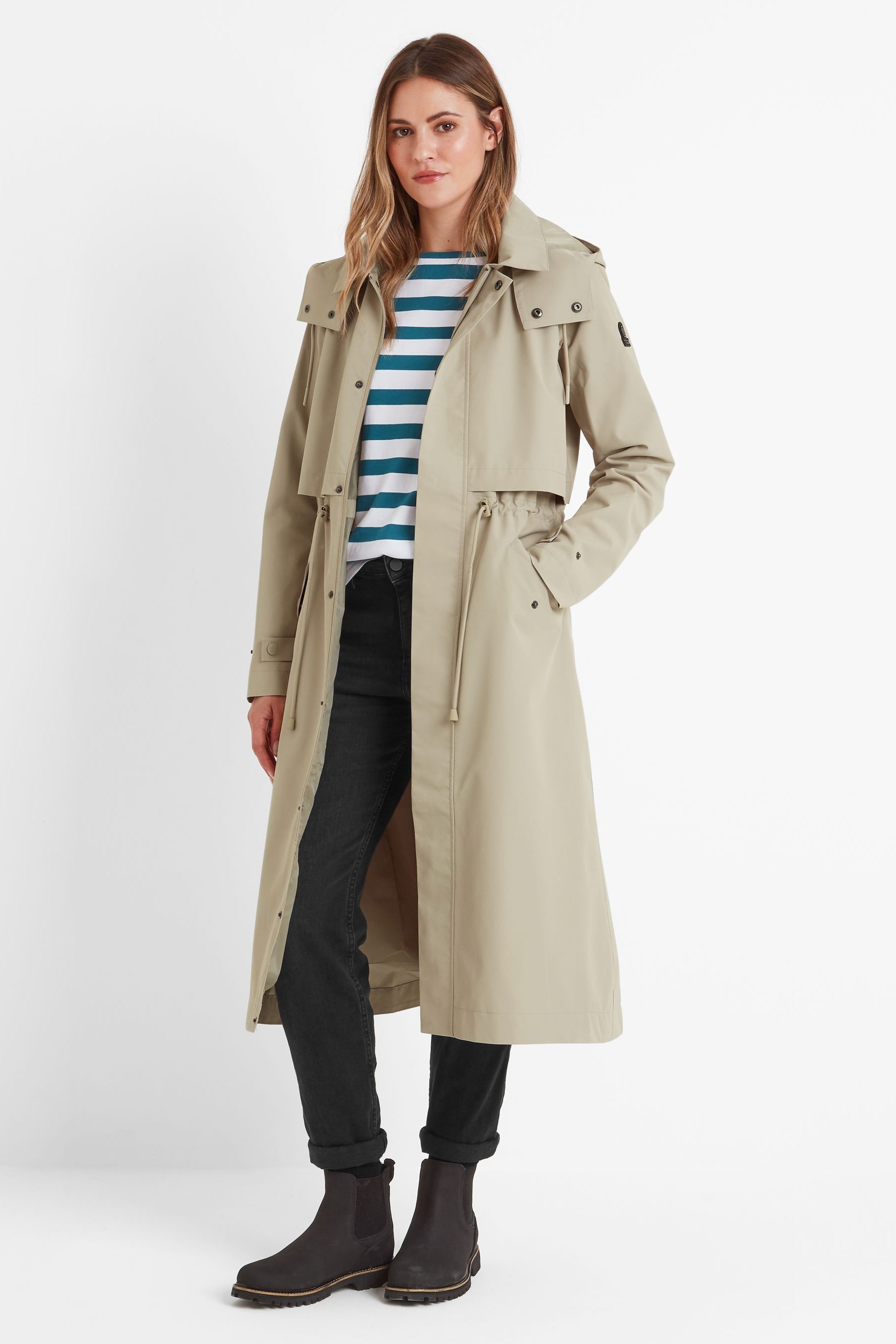 Cream waterproof coat online